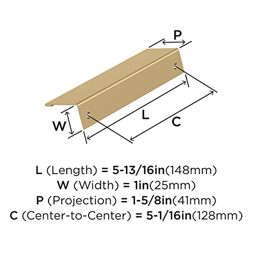 5 Amerock Edge Pull 5-13/16 Inch Long Finger Cabinet Pull