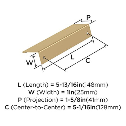 5 Amerock Edge Pull 5-13/16 Inch Long Finger Cabinet Pull