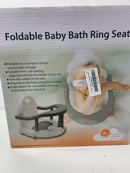 Foldable Baby Bathtub Seat, Non-Slip Newborn Infant Baby Bath Chair for Bathtub, Cute Shape Baby Bath Seat Baby Shower Chairs for Tub Sitting up, Surround Bathroom Seats for Baby 6-18 Months Blue