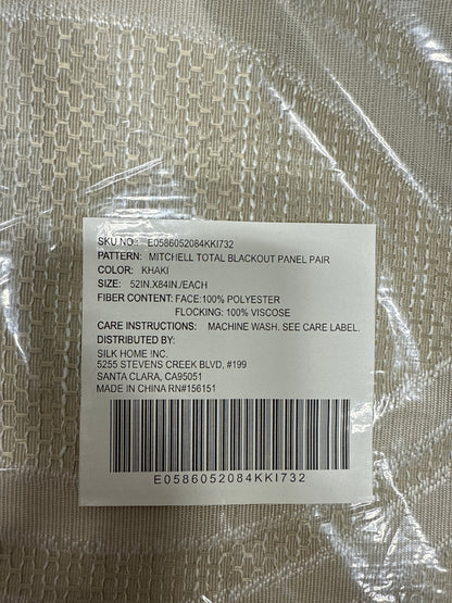 Silk Home Mitchell Blackout Curtains - Khaki
