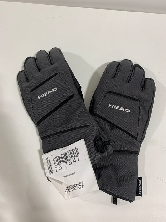 Head Unisex Insulated Ski Glove with Top Zipper Pocket Grey Gloves XS