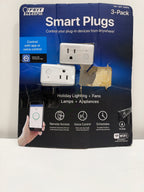 Feit Electric WiFi 15amp Remote Access Voice Control Smart Plugs 3-Pack