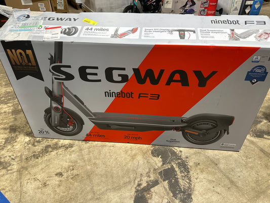 Segway - F3 Electric Scooter, w/ 44 miles Max Range & 20 mph Max Speed w/ 10-Inch Self-Sealing Tubeless Tires - Black