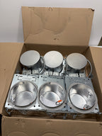6 x Juno 6" Quick Connect Housing for LED Recessed Lights for New Construction, IC Rated, Air-Loc Sealed LED Recessed Light Housing, Includes Prewired Junction Box for Ceiling Lighting,