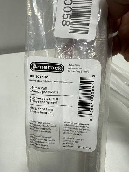 2 x Amerock Bar Pulls 16-3/8 Inch (416mm) Center-to-Center Champagne Bronze Cabinet Pull