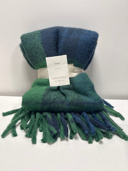 Woven Plaid Throw Blanket Dark Green - Threshold