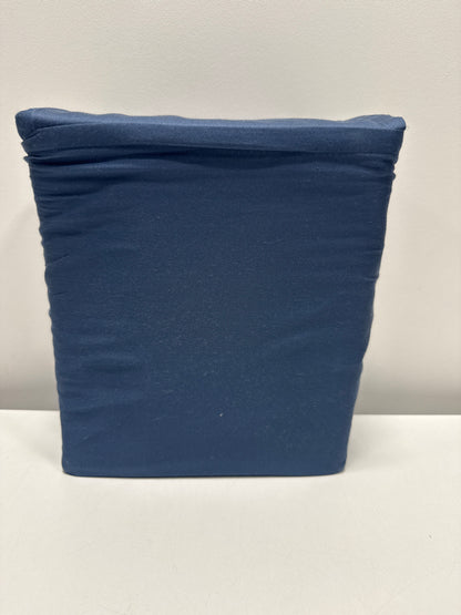 Queen Solid Performance 400 Thread Count Sheet Set Metallic Blue - Threshold™: Cotton Sateen, Wrinkle-Resistant, OEKO-TEX Certified