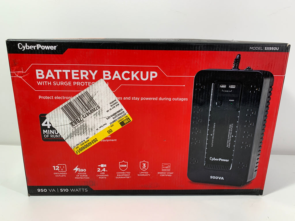 CyberPower SX950U - 950VA/510W Black Battery Backup UPS System with 12 Outlets - *Computers & Office