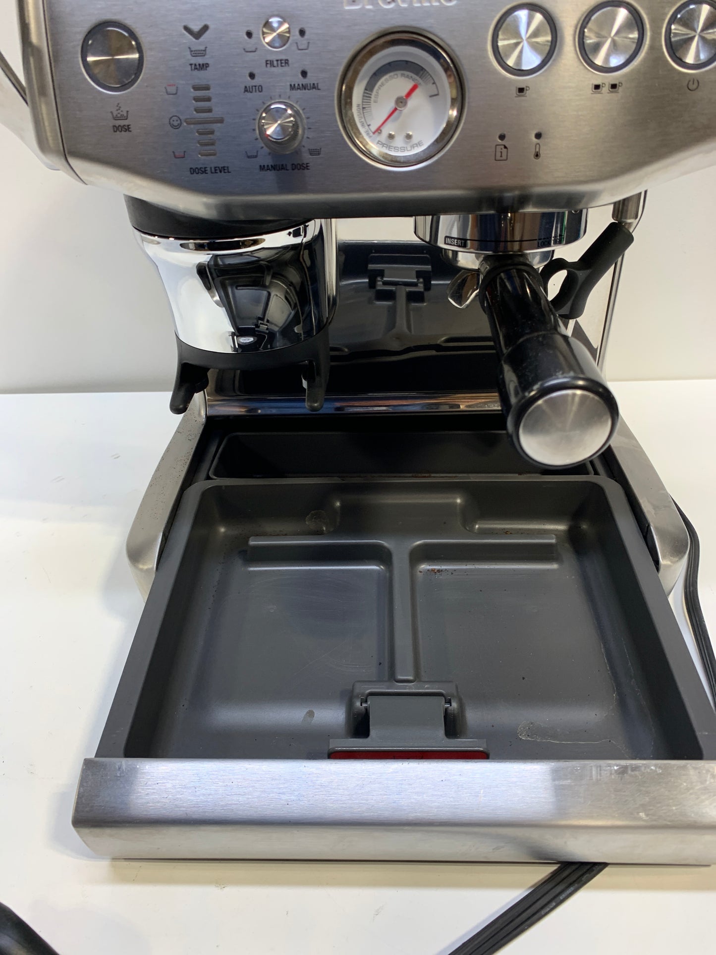 Used Breville - the Barista Express Impress Espresso Machine - Brushed Stainless Steel