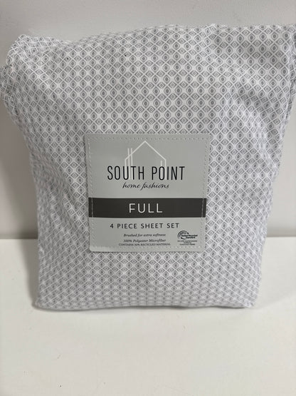 4-Piece Printed Sheet Set - Full| 17" Extra Deep | Cool, Crisp, Breathable Bed Sheets - Brushed for Softness