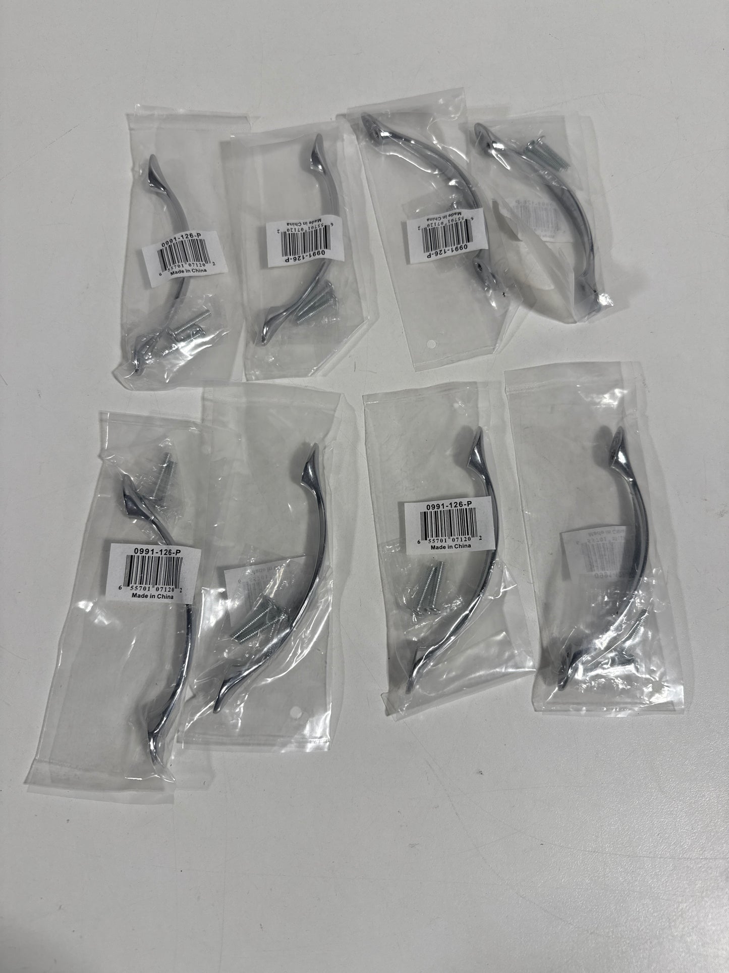 8 x Berenson 0991 Advantage 3-13/16 Inch Center to Center Arch Cabinet Pull Polished Chrome