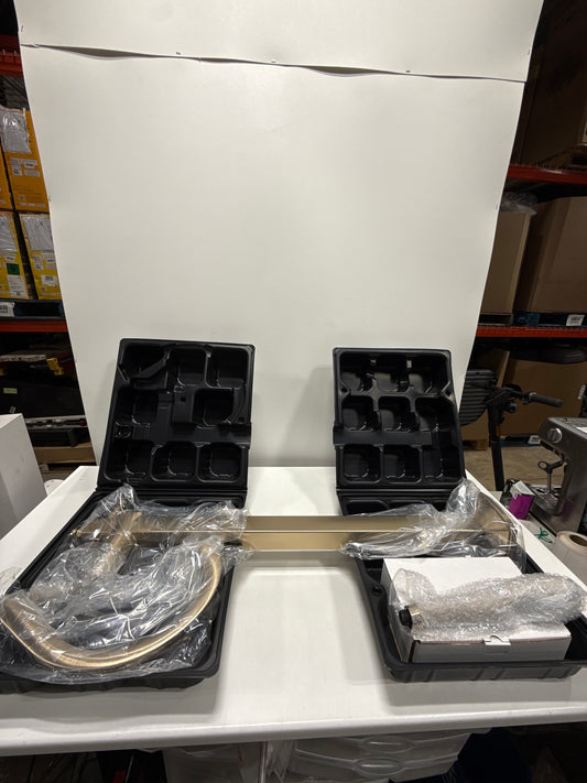 Delta T4777-FL Stryke Floor Mounted Tub Filler with Integrated Diverter Hand Shower Arc Spout and Lever Handle - Less Rough in Lumicoat Champagne