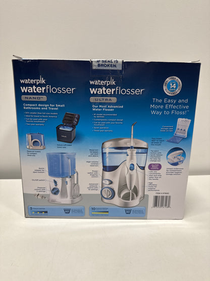 Waterpik Water Flosser, Nano Flosser, Deluxe Traveler Case, Tip Storage Case and 12 Accessory Tips Combo Pack