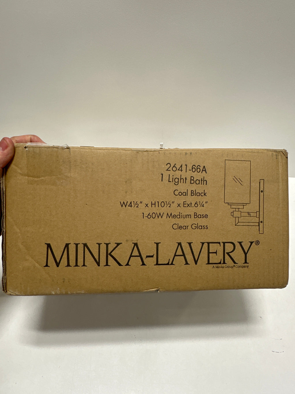 Minka Lavery 2641 Binsly 1 Light 11 Tall Bathroom Sconce - Coal