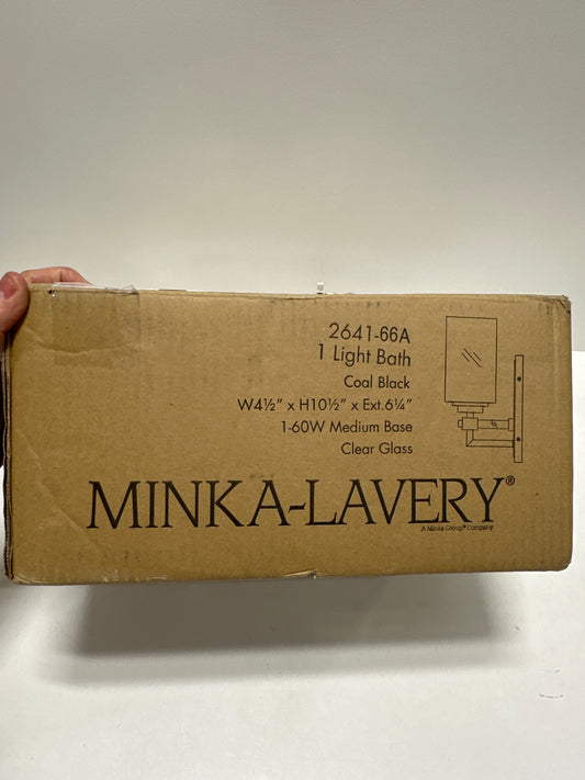 Minka Lavery 2641 Binsly 1 Light 11 Tall Bathroom Sconce - Coal