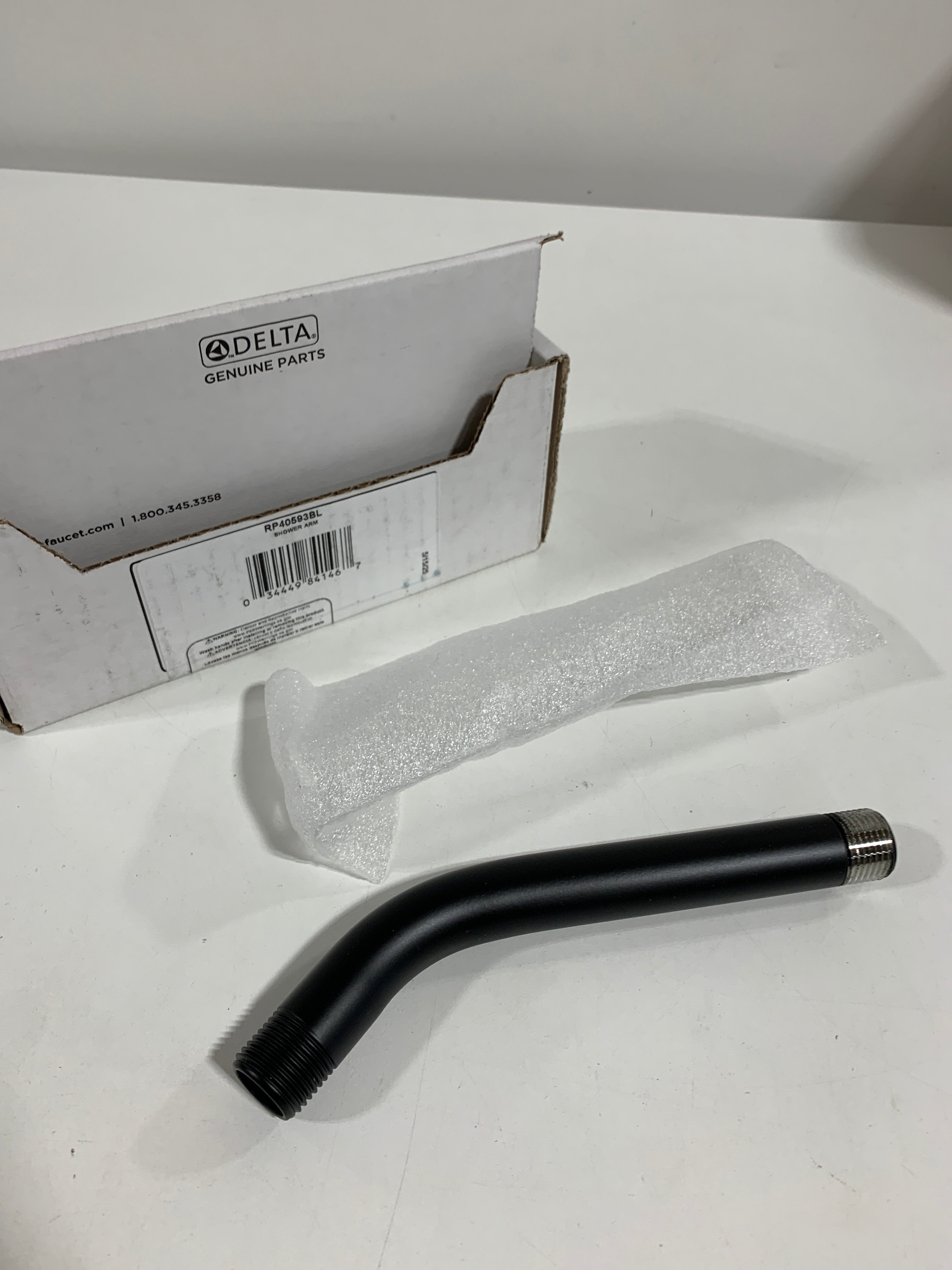 Delta RP40593 7’’ Wall Mounted Shower Arm Matte Black - *Plumbing