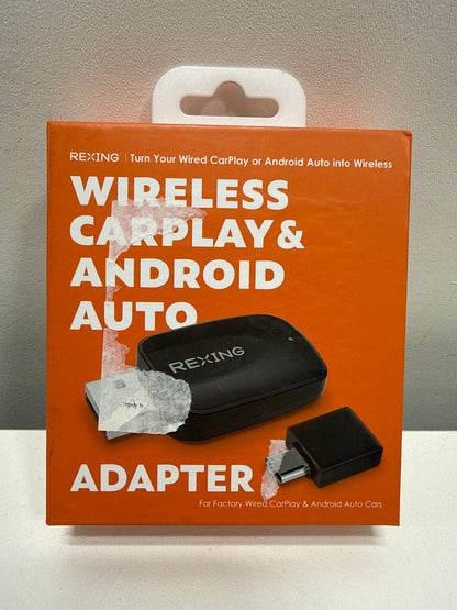 Rexing - CPW-42 Wireless CarPlay & Android Auto Adapter for iPhone (iOS 10+) and Android (Android 11+) - Black