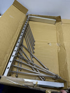 30 in. Satin Nickel Pullout Valet Rod Pants Organizer with Soft-Close for Custom Closet Systems