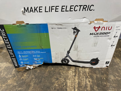 NIU - KQi 200P Foldable Electric Kick Scooter w/ 34 mi Max Operating Range & 20 mph Max Speed - Gray