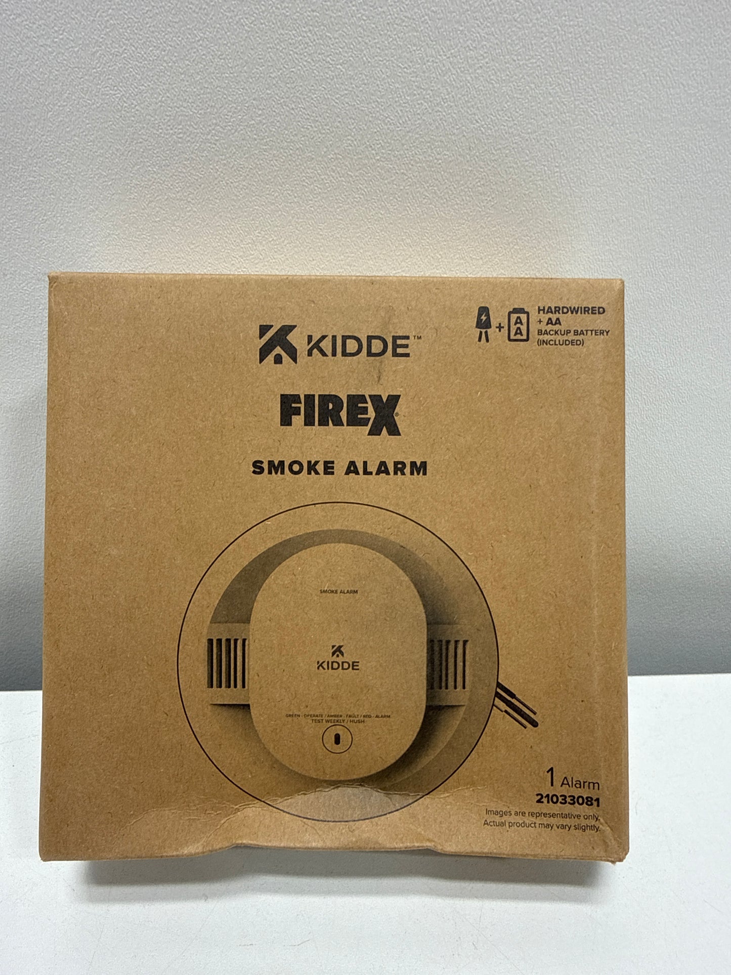 Kidde 21033081 Firex Hard-Wired Firex Smoke Alarm with AA Backup Battery White