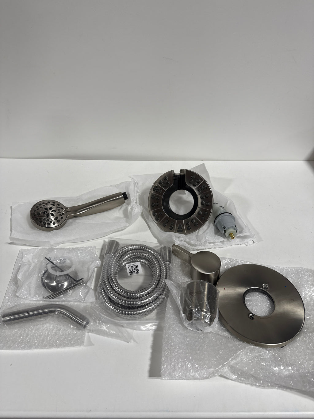 Albion 1-Handle Wall Mount Shower Trim in Spotshield Brushed Nickel (Valve Not Included) - *Plumbing