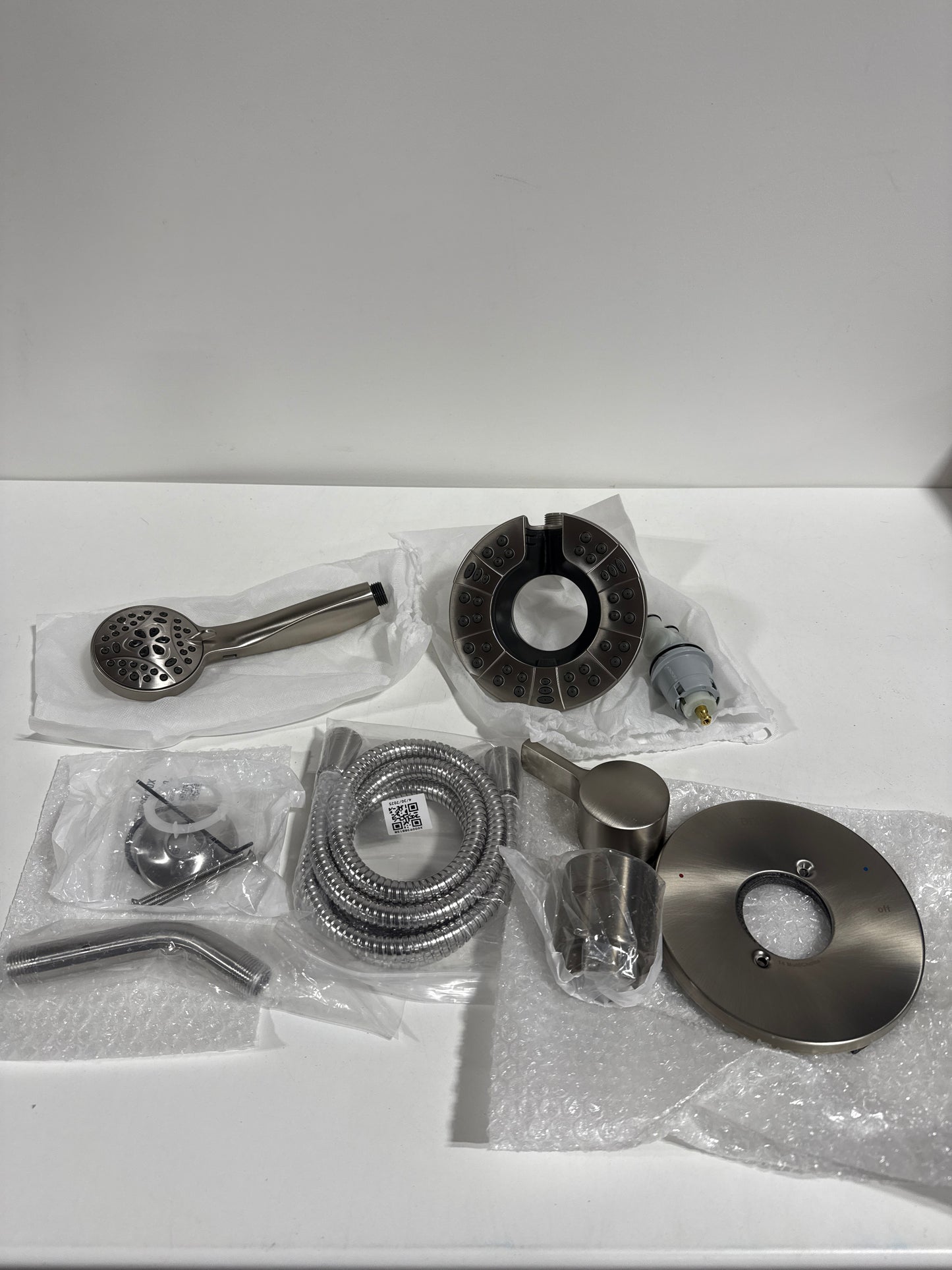 Albion 1-Handle Wall Mount Shower Trim in Spotshield Brushed Nickel (Valve Not Included)