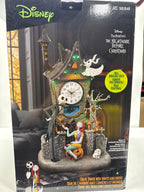 Damaged Disney Nightmare Before Christmas 22" Animated Clock Tower with LED and Music