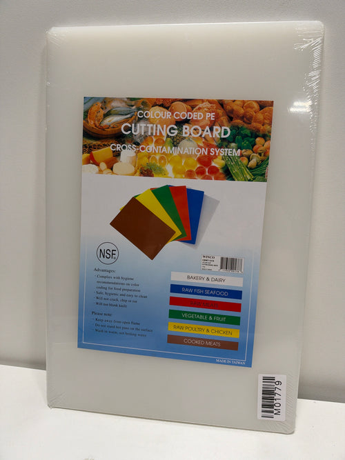 Winco Cutting Board, 12" x 18" x 1/2" - White