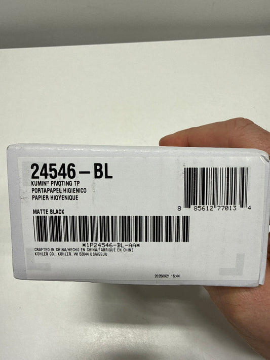 Kohler K-24546-BL Kumin Toilet Paper Holder, Matte Black