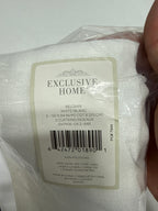 Belgian RP Winter White Solid Sheer Rod Pocket Curtain, 50 in. W X 84 in. L (Set of 2)