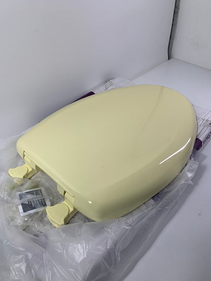 Bemis Elongated Closed-Front Toilet Seat and Lid with Whisper-Close Yellow