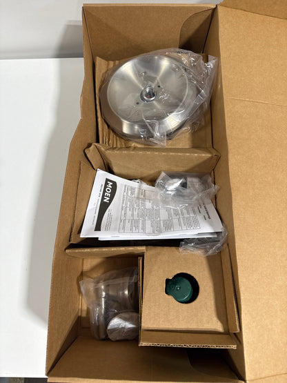 Moen Halle Spot Resist Brushed Nickel Tub and Shower Trim Kit Featuring Showerhead, Lever Handle, and Tub Spout with Posi-Temp Valve Included, 82970SRN
