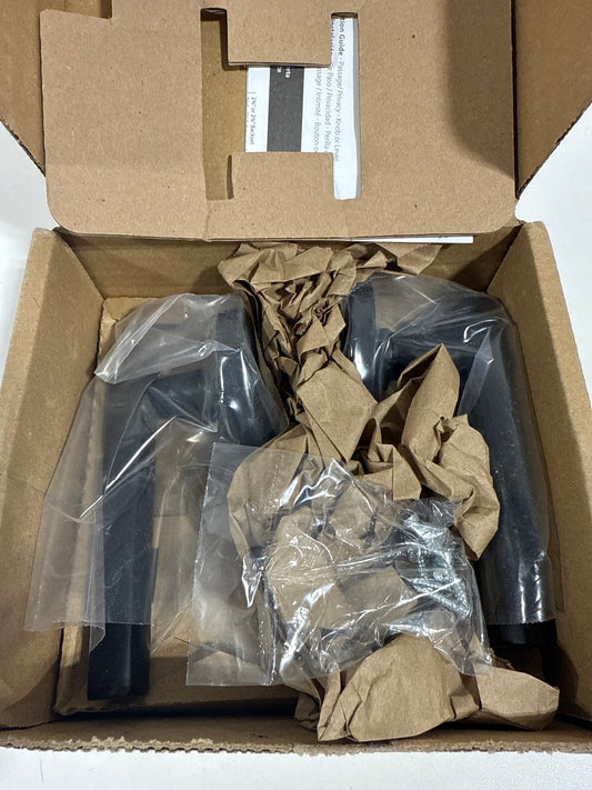 Emtek 5059FRLUS19 Dummy, Pair. Disk Rosette. Freestone Lever. Flat Black