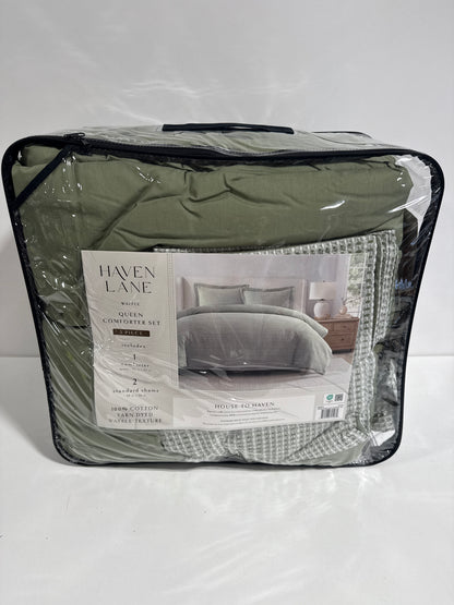Haven Lane Waffle 3-piece Comforter Set Queen