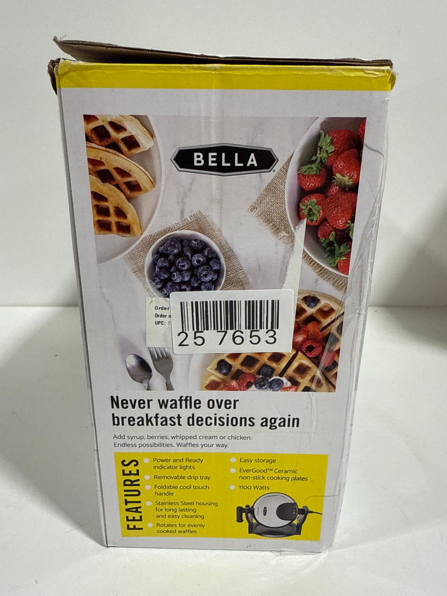 Bella - Nonstick Rotating Belgian Waffle Maker - Stainless Steel