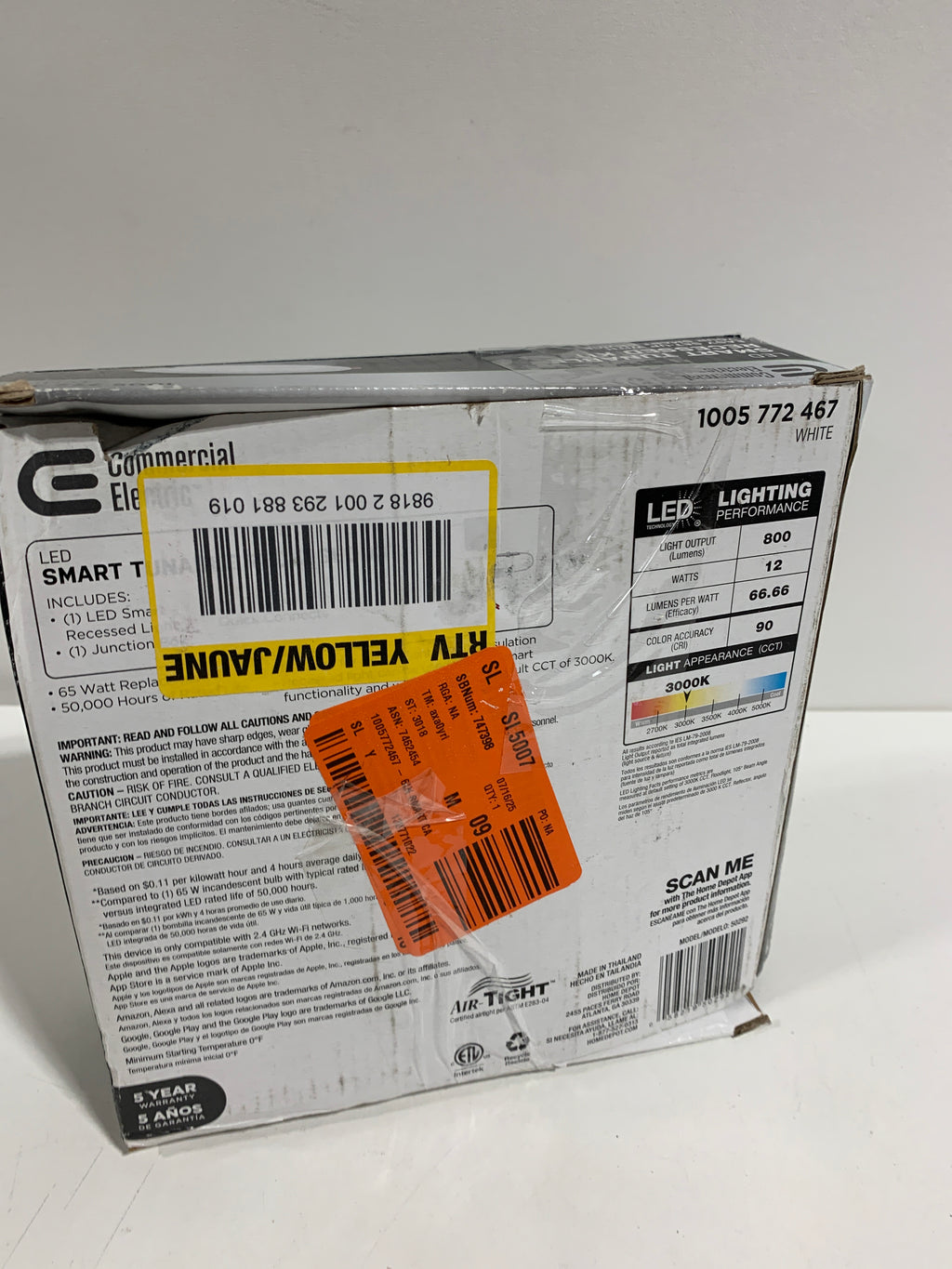 Commercial Electric - 6 in. LED Round Smart RBG+ Tuneable White - *Lighting & Electrical