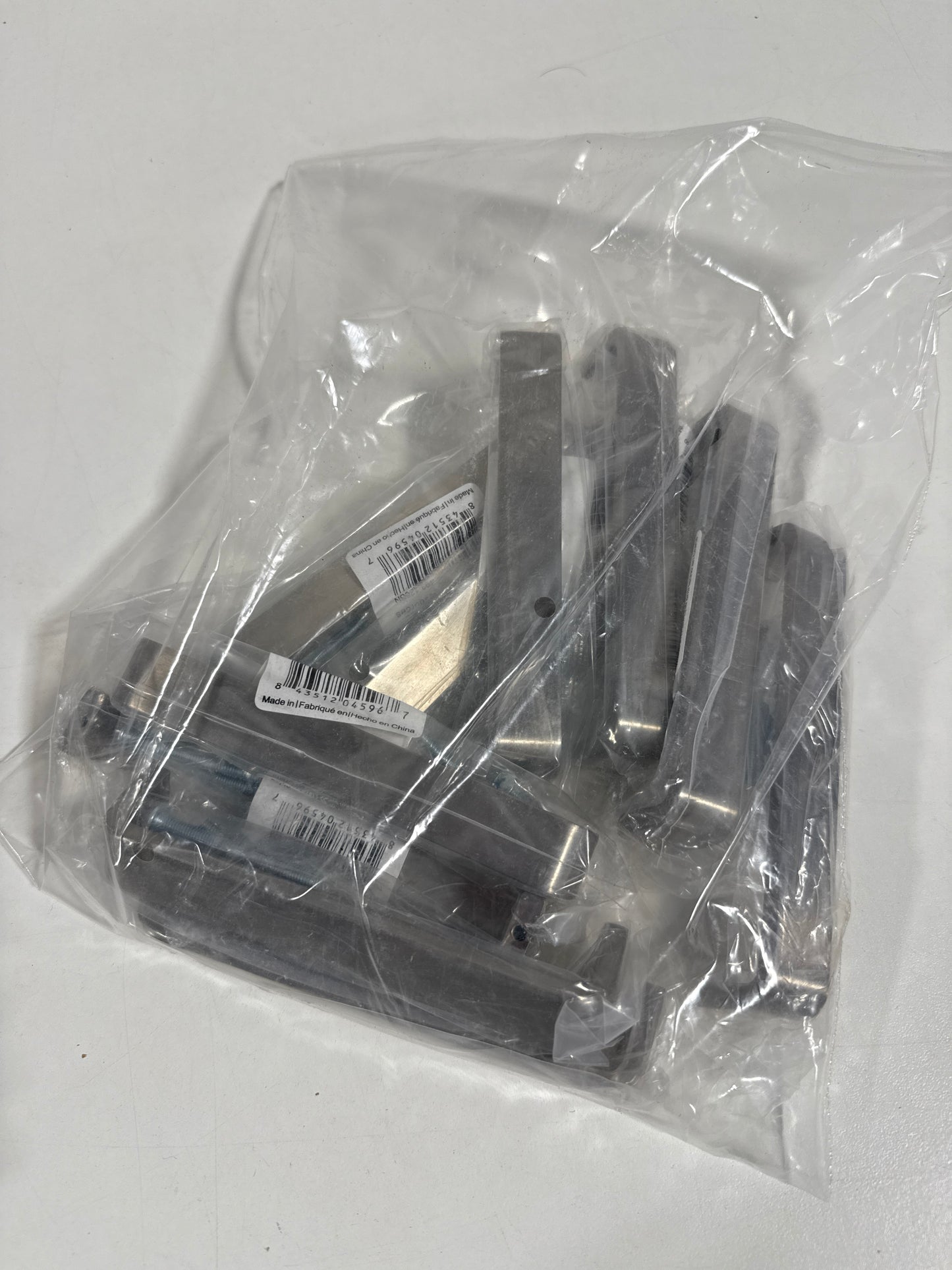 10 x Elements 193-128 Asher 5-1/16" (128mm) Center to Center Radius Curved Strap Cabinet Handle / Drawer Pull Satin Nickel