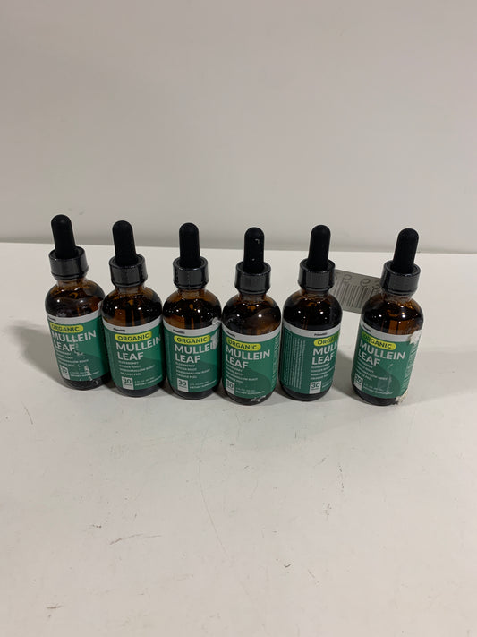 5-in-1 Mullein Drops for Lungs and Bronchial - Respiratory Lung Health Support with Mullen Leaf Extract for lungs - Mullein Tincture with Elderberry, Marshmallow, Ginger Root (60 Servings) (6-pack