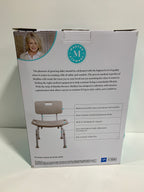 Martha Stewart Contemporary Shower Chair With Back Built-in Microban Protection - *Health & Beauty