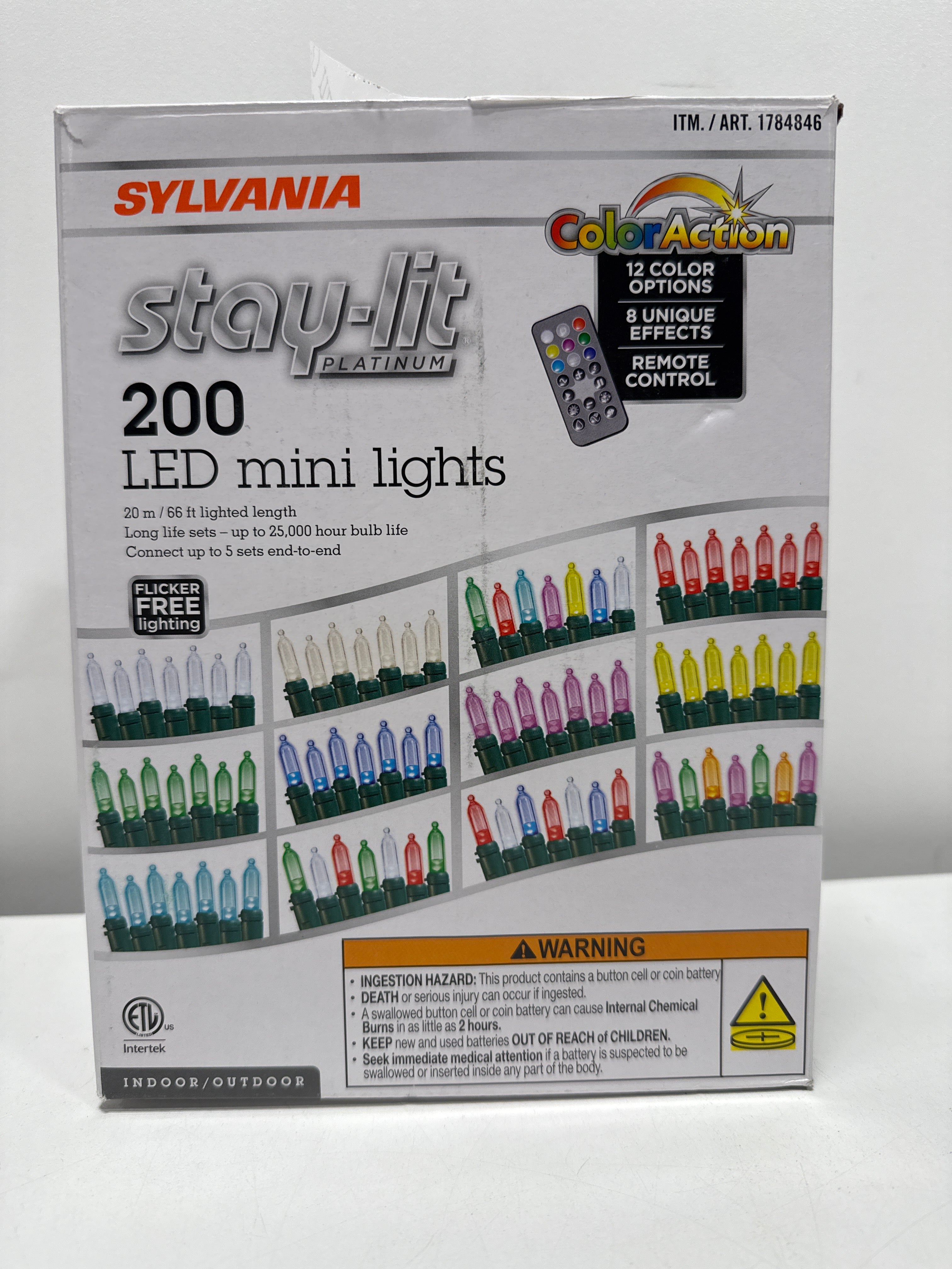 Sylvania Stay-Lit Color Action 200 LED Mini Lights with Remote ControlSylvania Stay-Lit Color Action 200 LED Mini Lights with Remote Control