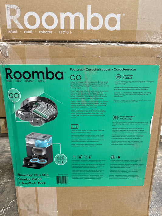 Used IRobot - Roomba 505 Combo Vacuum & Mop + AutoWash Dock