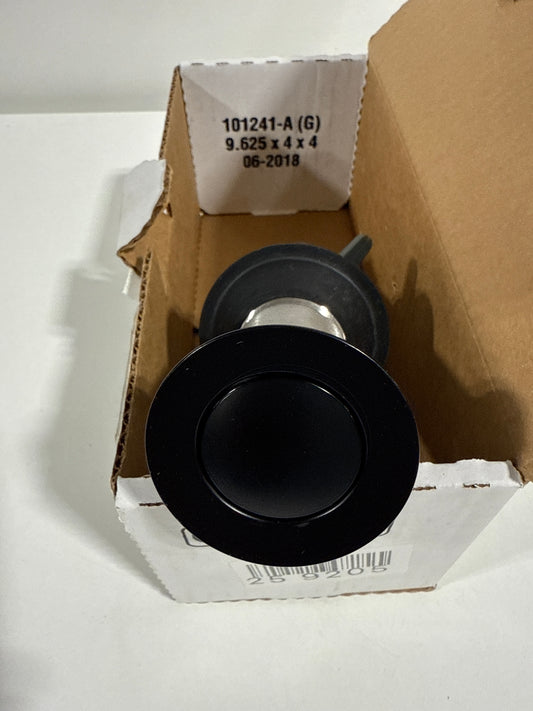 Delta RP101632 Push Pop up Drain Without Overflow and Metal Tail Piece Matte Black