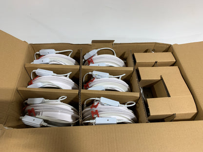 Pro Value Series LED 6 in Round Adj Color Temp Canless Recessed Light for Kitchen Bath Living Rooms, Wht 12-Pk