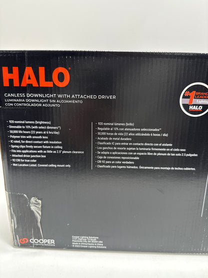 HALO CJB 6 inch 5CCT Canless Recessed Integrated LED Downlight with Attached JBOX 12 Pack