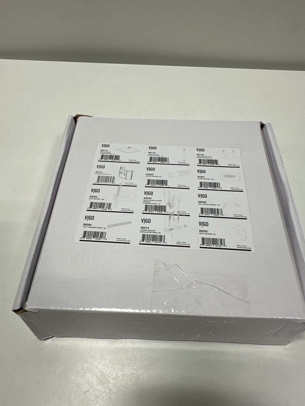 VIGO Rector 55 in. H x 6 in. W 2-Jet Shower Panel System Parts Box