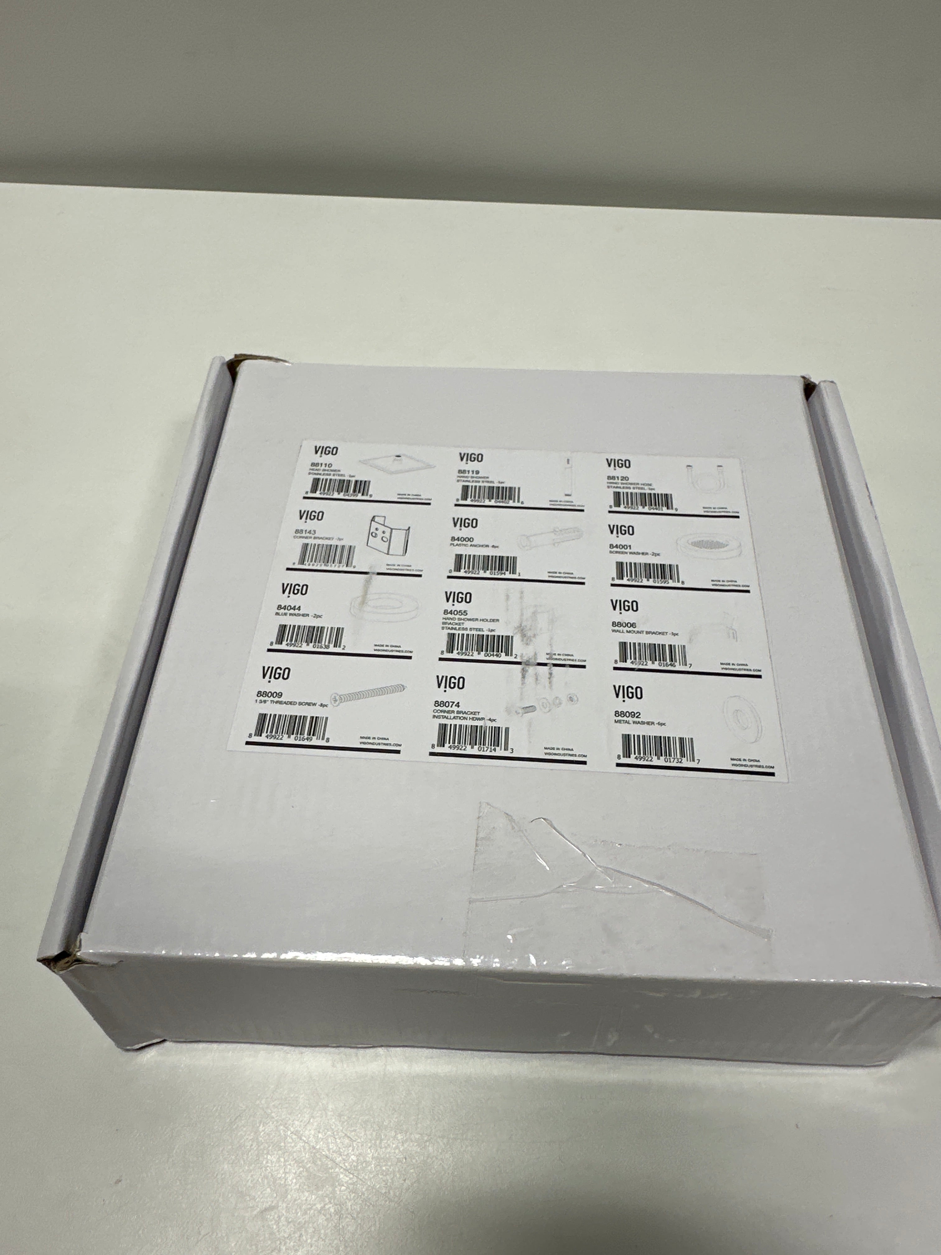 VIGO Rector 55 in. H x 6 in. W 2-Jet Shower Panel System Parts Box