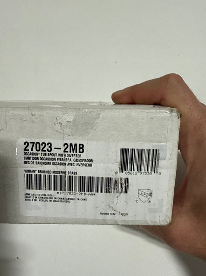 KOHLER K-27023 Occasion Wall-mount Bath Spout with Straight Design and Diverter