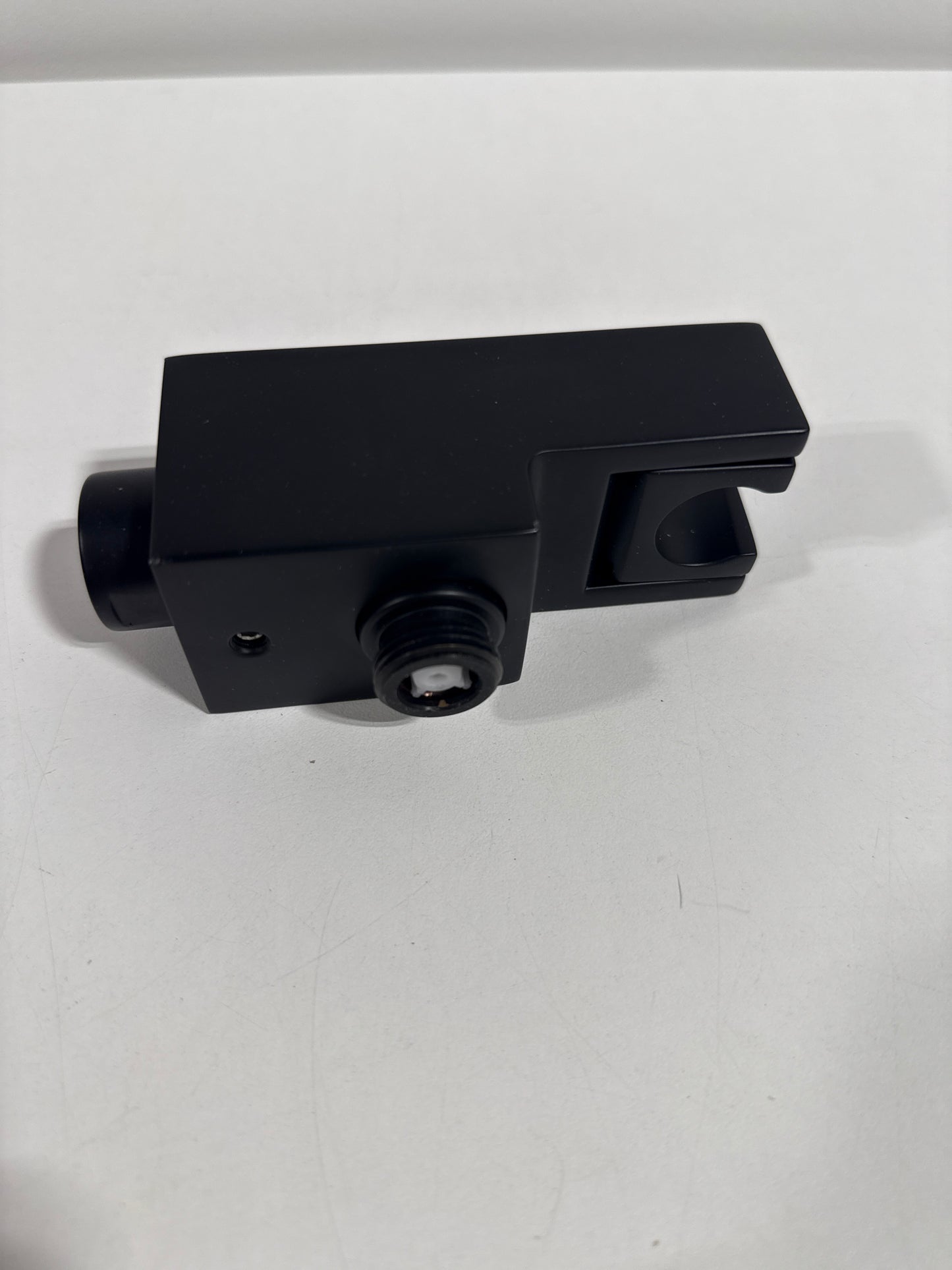 See Desc Statement Wall-Mount Handshower Holder with Supply Elbow and Check Valve in Matte Black