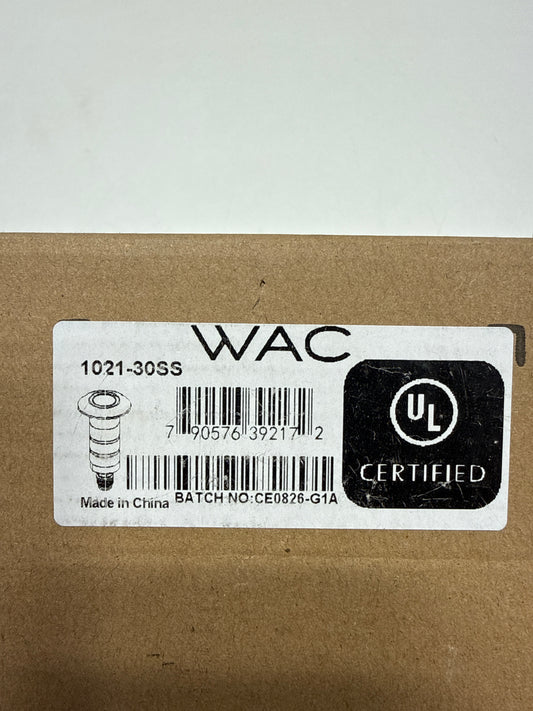 WAC Landscape Lighting, LED 1in 12V Round Beveled Top Inground Indicator Light 3000K in Stainless Steel