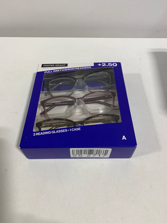 DesginOptics by Foster Grant Classic Reading Glasses +2.50 3 Count